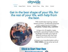 Tablet Screenshot of citywidefitness.com.au